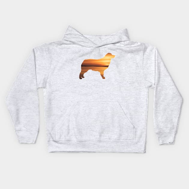 Australian Shepherd Sunset Kids Hoodie by Rumble Dog Tees